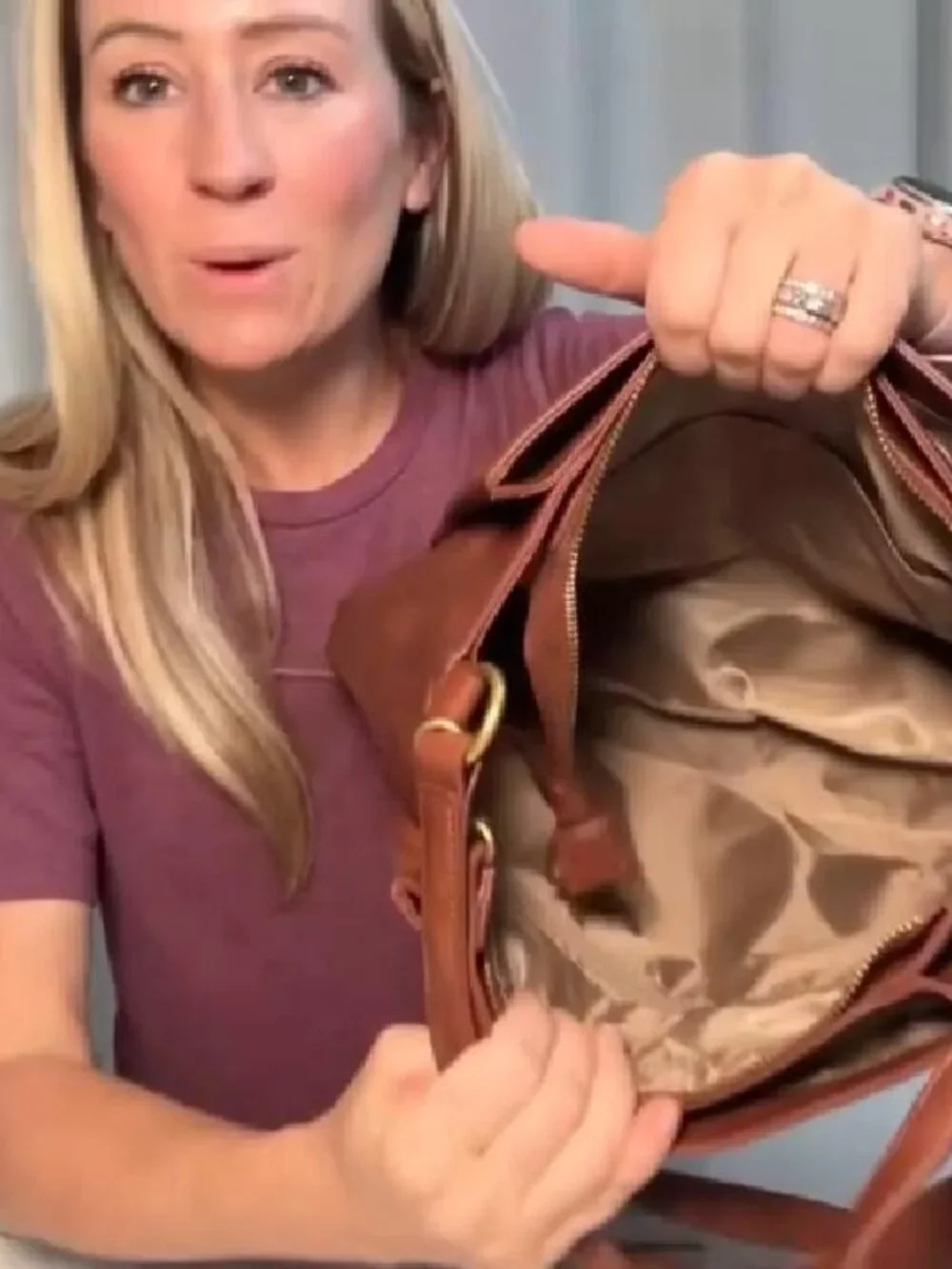 Waterproof Vegan Leather Hobo Bag with 3 Compartments Work Travel Purse
